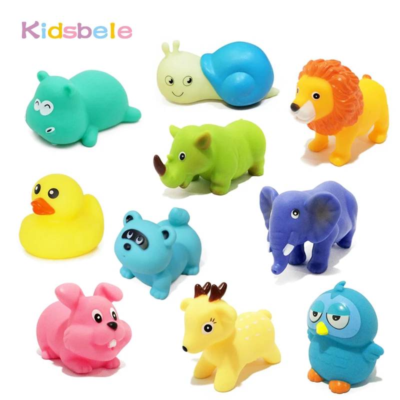 Buy 10PCS/Lot Bath Toys Squeeze Sound Soft Rubber Float Squeaky Toys All