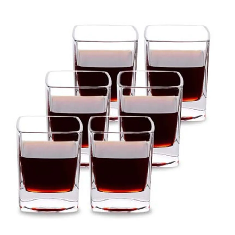 Thicker Transparent Square Glass Cups Water Personalized Glasses