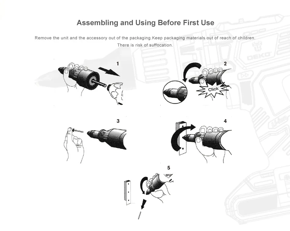 DEKO классическая модель, шуруповерт, гайка, инструмент для клепки, беспроводные клепки, адаптер для дрели, вставка, гайка, инструмент для клепки, адаптер для дрели