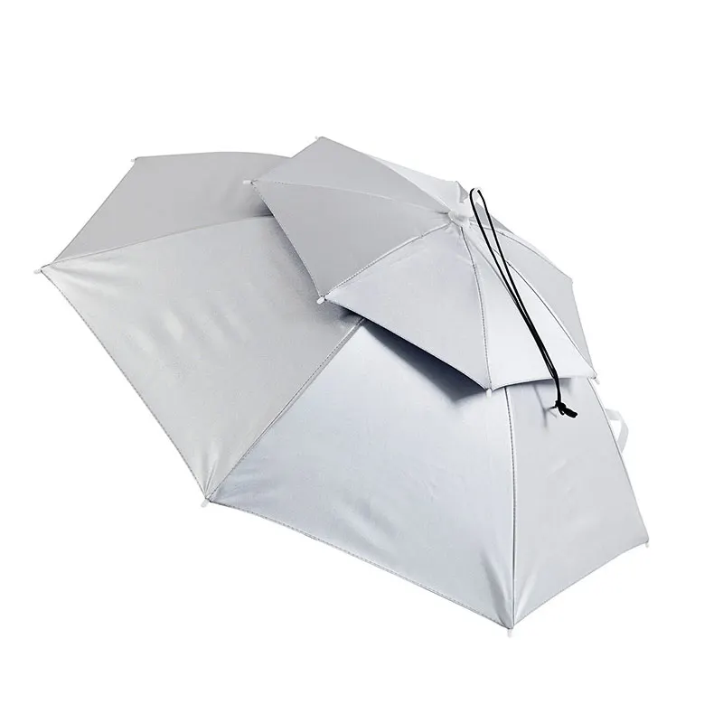 Шапка для рыбалки складной двухслойный зонт шапки водонепроницаемый зонтик Анти-УФ руки активного отдыха Защита от солнца дождя щиток от снега шляпа - Цвет: A Umbrella