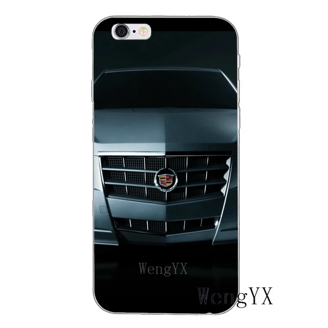 Stylish Luxury sports car Cadillac logo Slim silicone Soft phone case