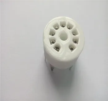 

12pcs Ceramics tube socket GZC9-Y-3 small 9 pin tube holder tube socket outlet for E88CC 6922 12AX7 EF86 EL84