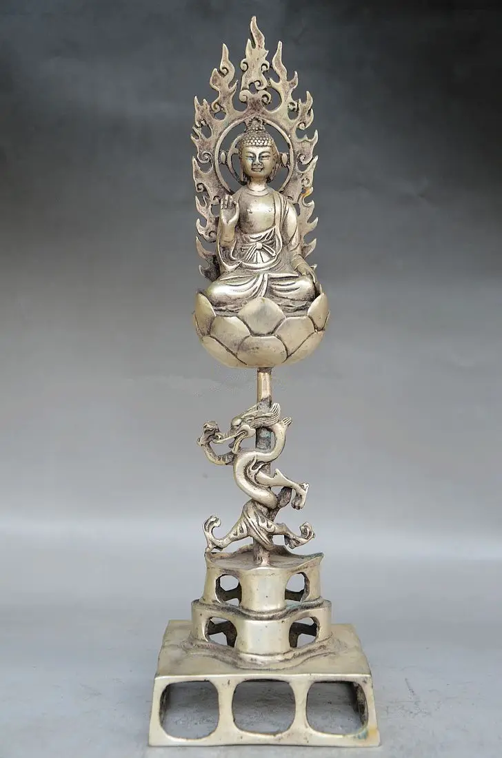 Collectible Decorate Old Handwork Tibet Silver Carved China 12 Zodiac Coin Plate