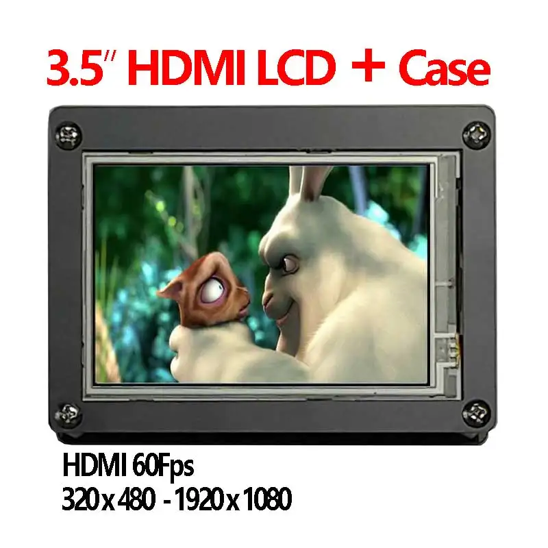 Raspberry Pi 3 5 дюйма HDMI LCD сенсорный экран дисплей 60 fps 1920*1080 с чехлом|raspberry pi|raspberry pi 3.5