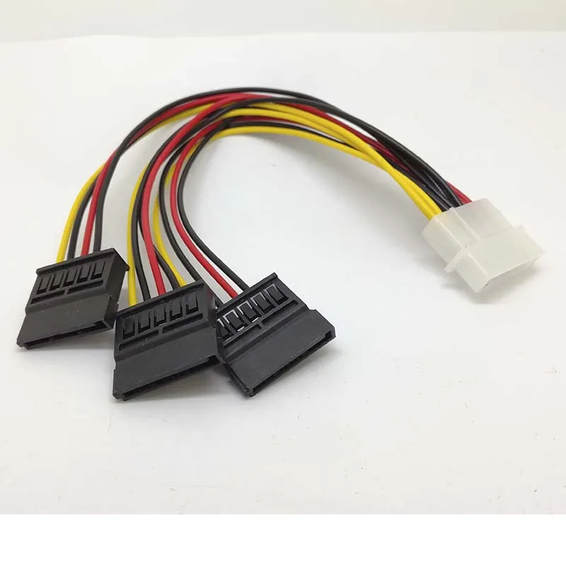 4 булавки IDE Molex до 3 Serial ATA SATA Мощность разветвитель кабеля разъема