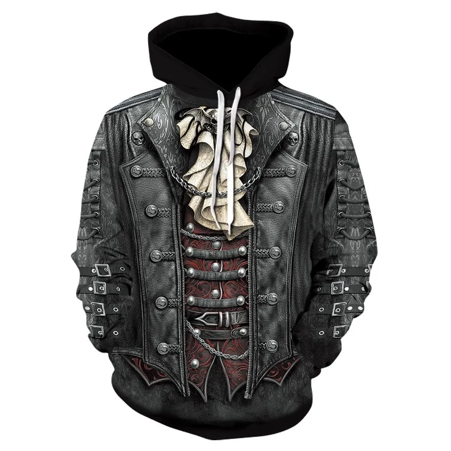 Hot new skull men's Hoodie Sweatshirt 3D printing funny hip hop hoodie Gothic Skull Hoodie autumn jacket men's sportswear