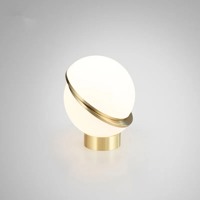 

Modern Round Ball Table Lamps PVC LED Desk Table Lights For Bedroom Home Office deco bedside lamp Architect Lighting Fixtures