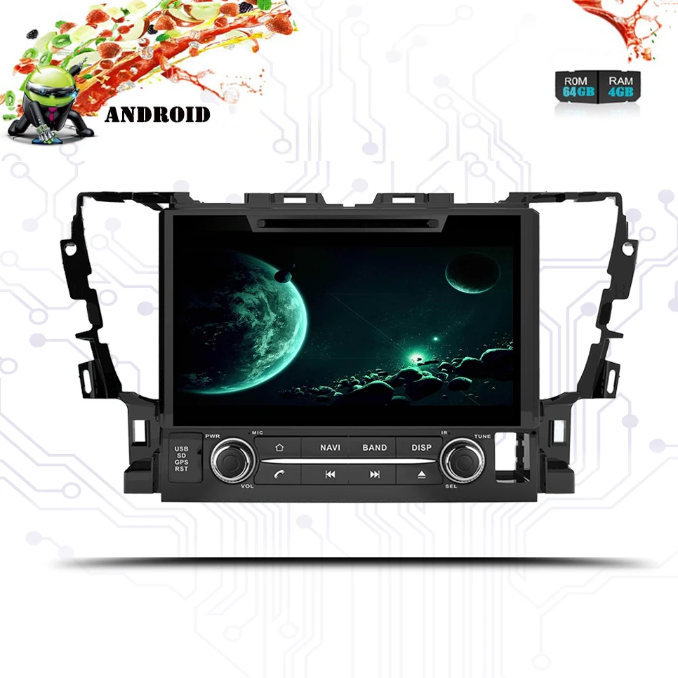 10 1 &quotAndroid 9 0 4G 64G Автомобильный DVD плеер для Toyota Alphard Vellfire 2015 18 с восьмиядерным