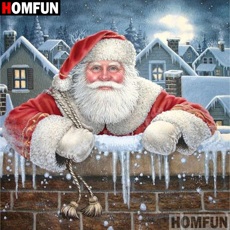 

HOMFUN 5D DIY Diamond Painting Full Square/Round Drill "Santa Claus" 3D Embroidery Cross Stitch gift Home Decor A00701