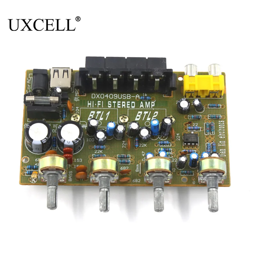 UXCELL DC 12 V-15 V 200W LFE Hi-Fi Аудио Стерео Усилитель мощности доска для автомобиля