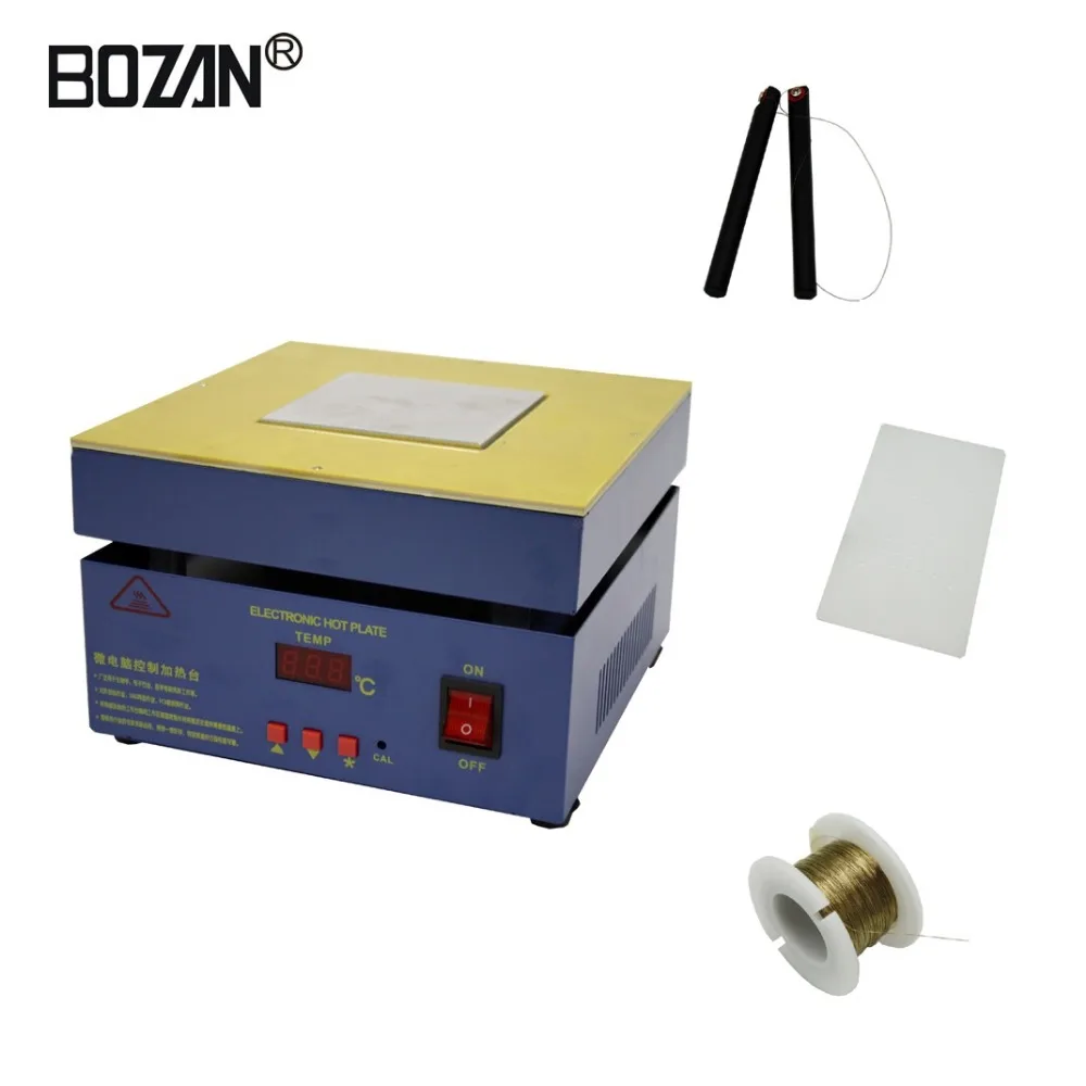 

BOZAN 550W 10*10cm LED Display Preheating Platform for Mobile Phone Repair BGA Rework PCB Hot Plate Preheating Station 946-1010