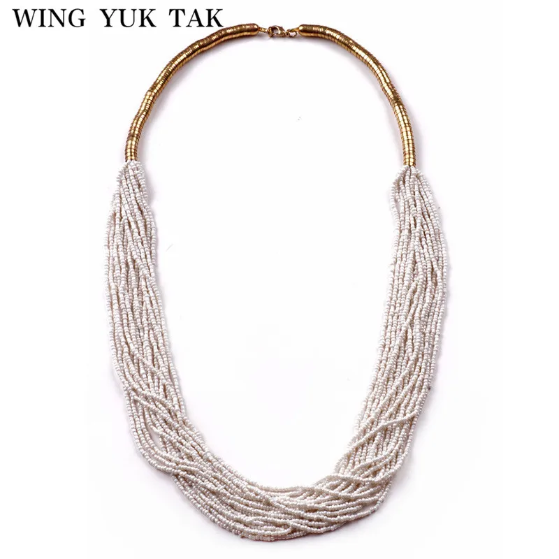 Женское многослойное ожерелье с бусинами в богемном стиле 3 цвета|fashion necklace|necklace