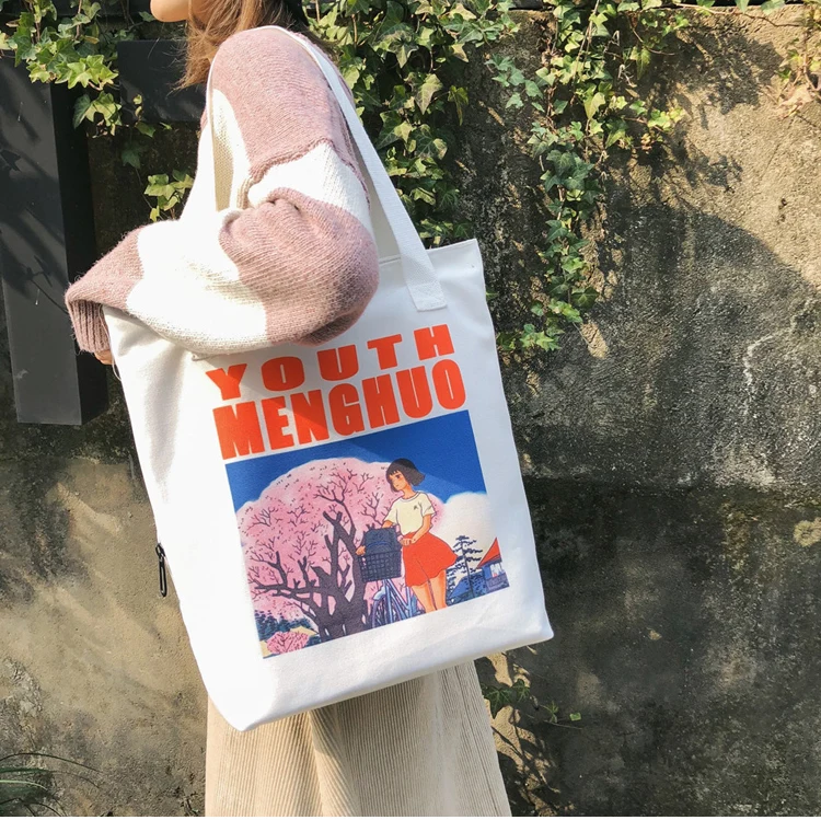 2018 Autumn & Winter Women Canvas Shoulder Bag Printed Ladies Vintage Handbag Totes Female Shopping Bags Beach Bag Women Handbag_01