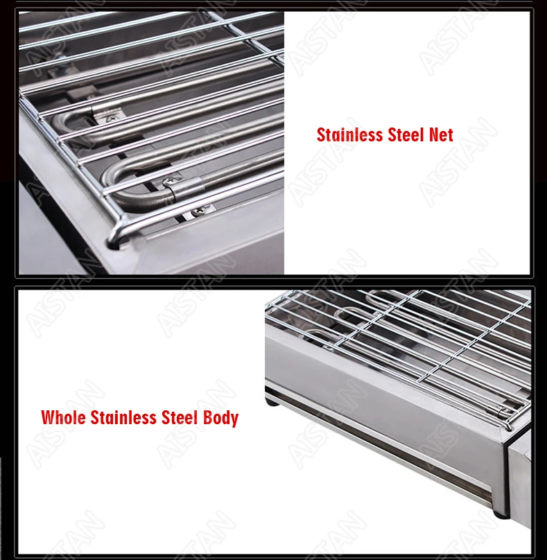 EB280 Electric Smokeless Barbecue Oven Grill for bbq machinery Stainless Steel High Power