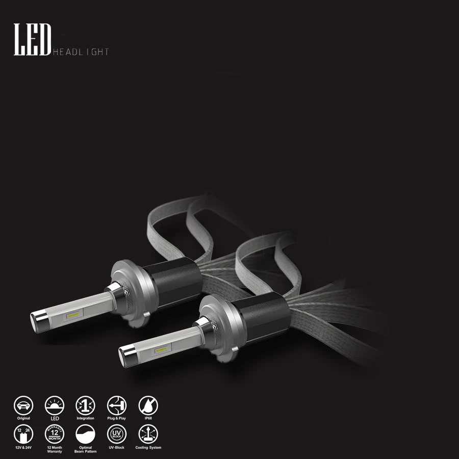 

JGAUT 4800lm/bulb 9600lm/set Car LED Headlight Kit H1 H4 H7 H8 H9 H11 9005 HB3 9006 HB4 H3 Fog HEADLIGHT