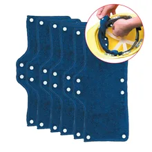 6pcs Summer Comfort Worker Helmet Tool Work Place Soft Safety Sweat Band Replacment Outdoor Hard Hat Snap-On Type Accessories