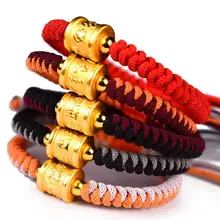 Серебряный шесть слов истины буддийский браслет плетение безопасности счастливый браслет