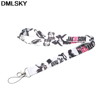 

DMLSKY 24pcs/lot Rock King Lanyard Phone Rope Keychains Phone Lanyard for Keys ID Card Punk Lanyards M3287