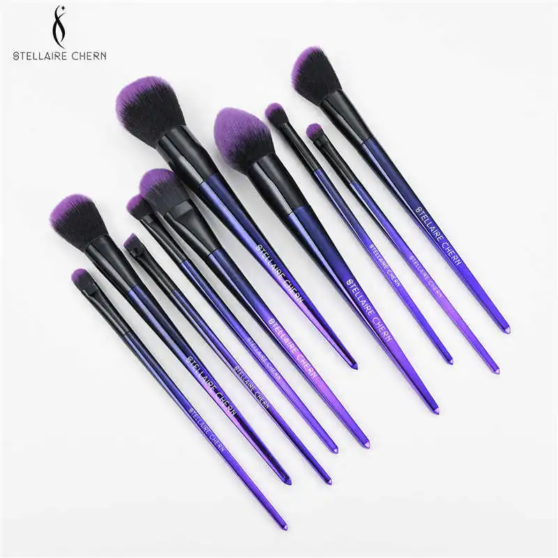 

STELLAIRE CHERN Professional 10pcs Cosmic makeup brushes Eye Shadow Make Up Brushes Full Function Powder Synthetic Tools set