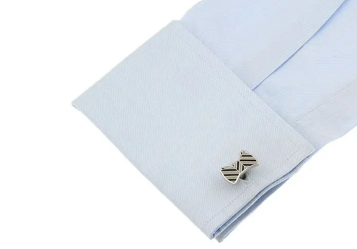 Free shipping new arrival Fashion Cuff Link anti-oxidation copper novelty bow tie design wedding cufflink wholesale&retail 