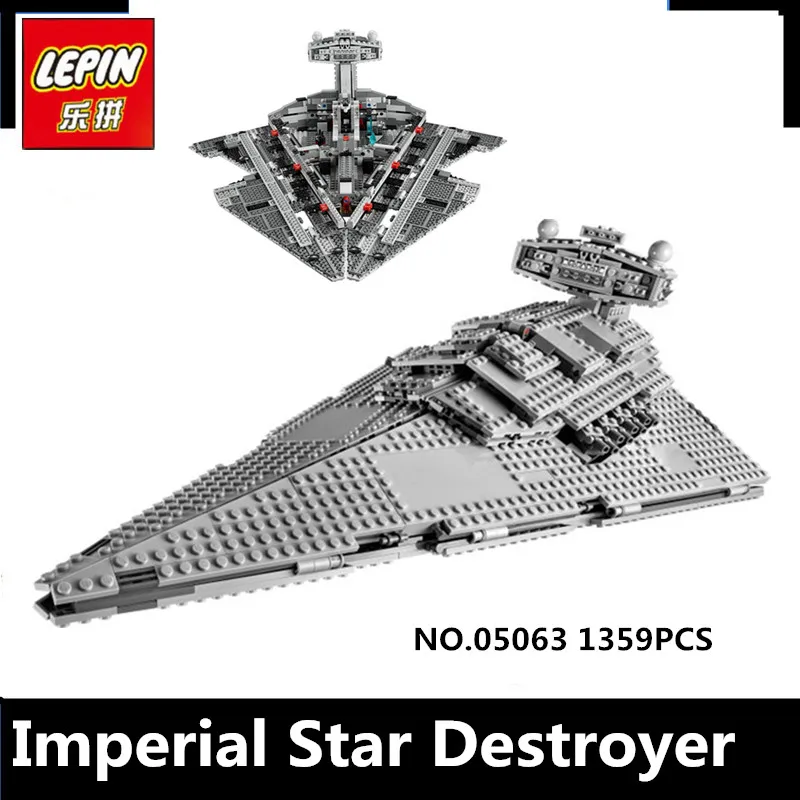 

In Stock Lepin 05062 1359pcs Genuine New Series The Imperial Star Destroyer Set 75055 Building Blocks Bricks Toys