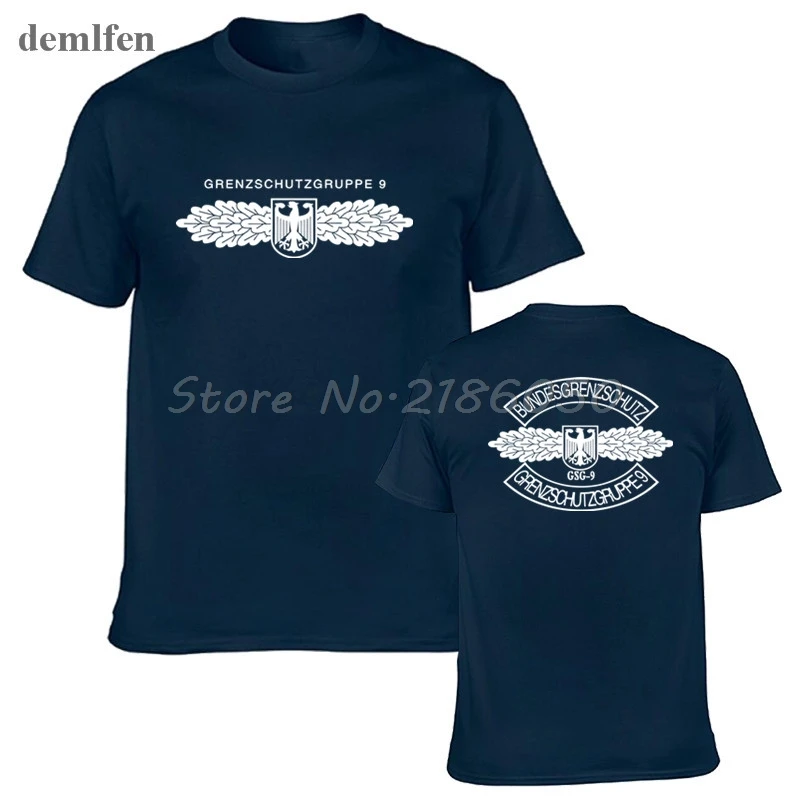 

Mens T-shirt GSG 9 Police German Counter Terrorism Special Operations Unit Tee Shirt Short Sleeve Heavy Cotton T Shirt Tees Tops