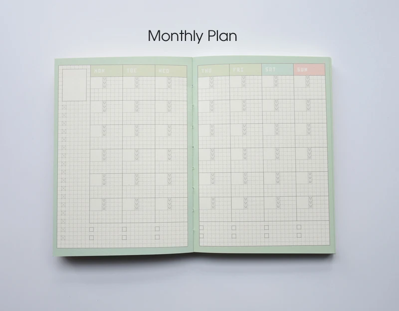MaoTu Planner 2019 ежедневник ежемесячный Ежедневник с цветными печатями A5 A6