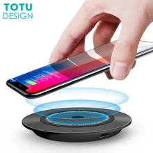 

Qi Wireless Charger Pad, TOTU 10W Fast Wireless Charging For iPhone X 8 Plus Samsung Galaxy Note 8 S8 S9 Plus S7 Desktop Charger