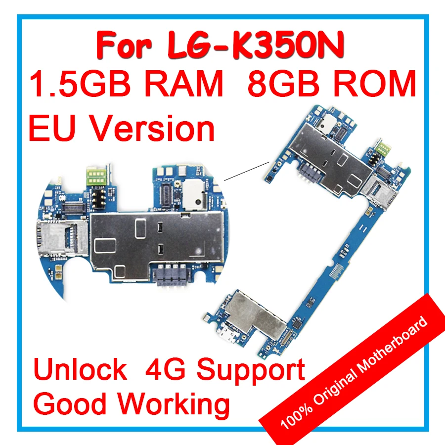 

100% Unlocked Original Motherboard For LG K8 K350N 4G Mainboard Android OS Logic Board With Full Chips For Phone Replace Repair