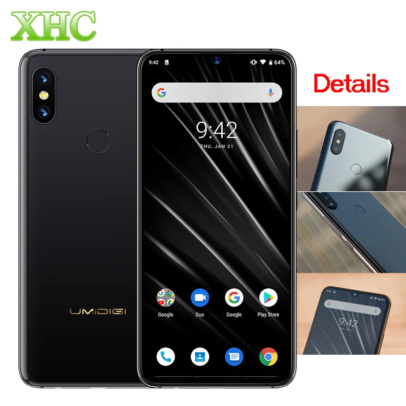 Global 4G UMIDIGI S3 Pro Android 9.0 Mobile Phone 48MP+12MP+20MP 5150mAh Super Power 128GB 6GB 6.3