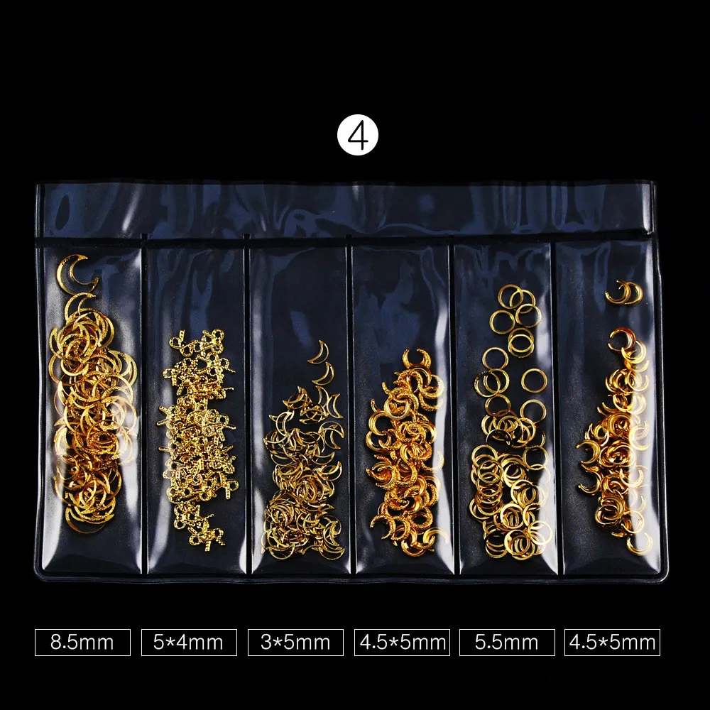 1 упаковка Золотая Серебряная заклепка пыль украшения для ногтей DIY цветок Звезда Луна классный Декор аксессуар для 3D ногтей маникюр стразы