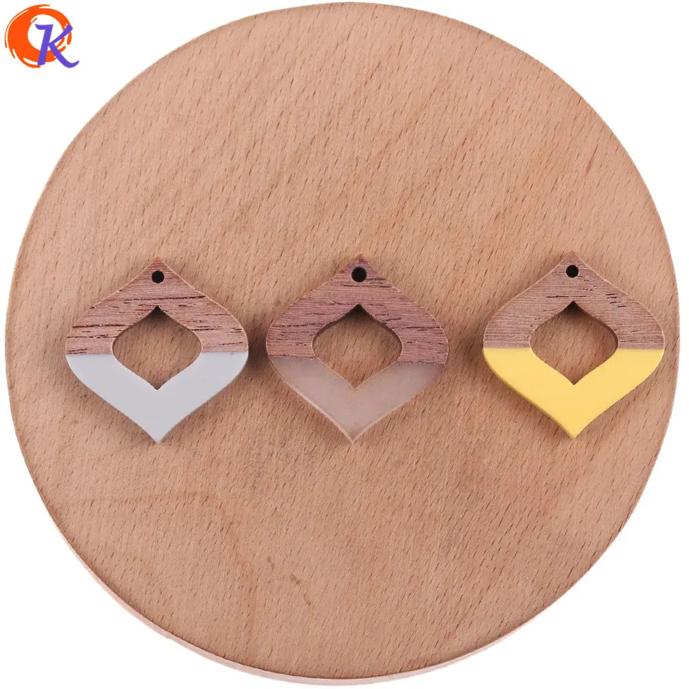 

Cordial Design 30Pcs 27*27MM Jewelry Accessories/Earrings Making/Square Shape/Natural Wood & Resin/Hand Made/Earring Findings