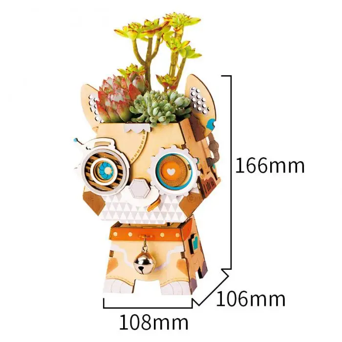 Деревянный DIY модель построить игрушки 3D головоломки сочные завод цветочный горшок Экологичные Сделай Сам Набор для рукоделия 998