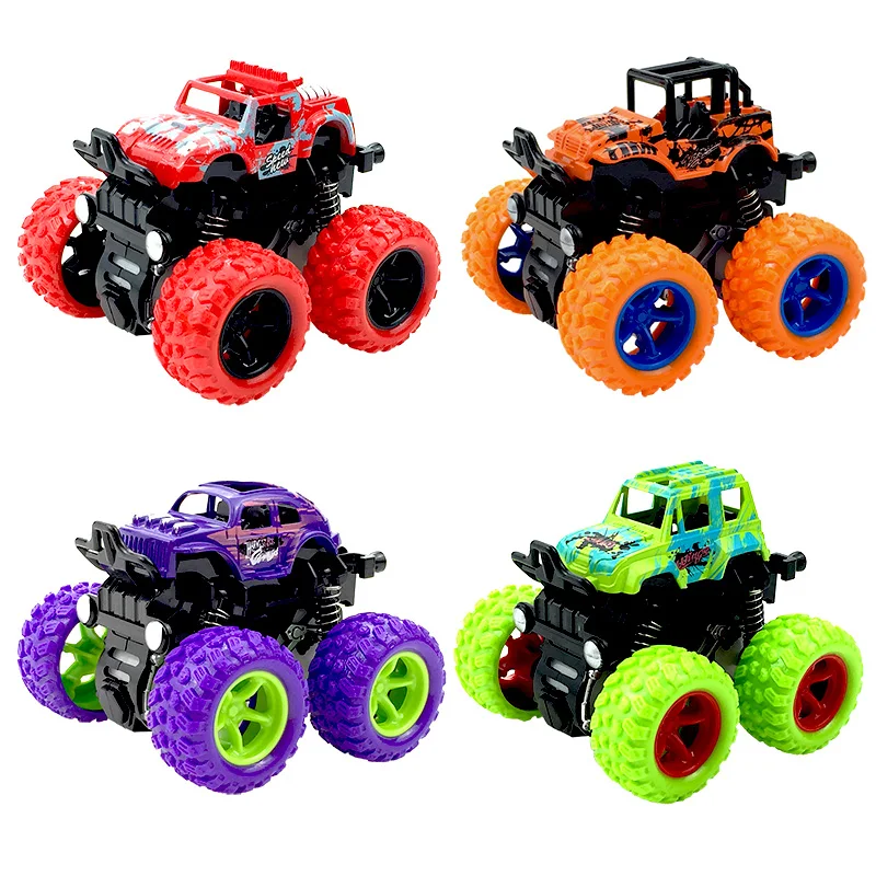 

1pc 9cm little jeep off-road vehicle strong big wheel inertia scale friction power car pull back model collection boy toy gift