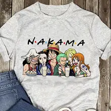 NAKAMA Friends, сдельная манга, мужская спортивная серая футболка, хлопок, S-3XL, поставщик,, новая модная футболка, Мужская хлопковая футболка