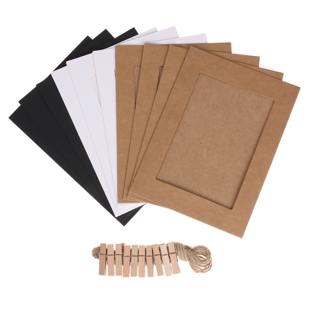 Kraft Paper Photo Frame for Pictures Hanging Frame Wedding Wall Decor Graduation Party Photo Booth Props