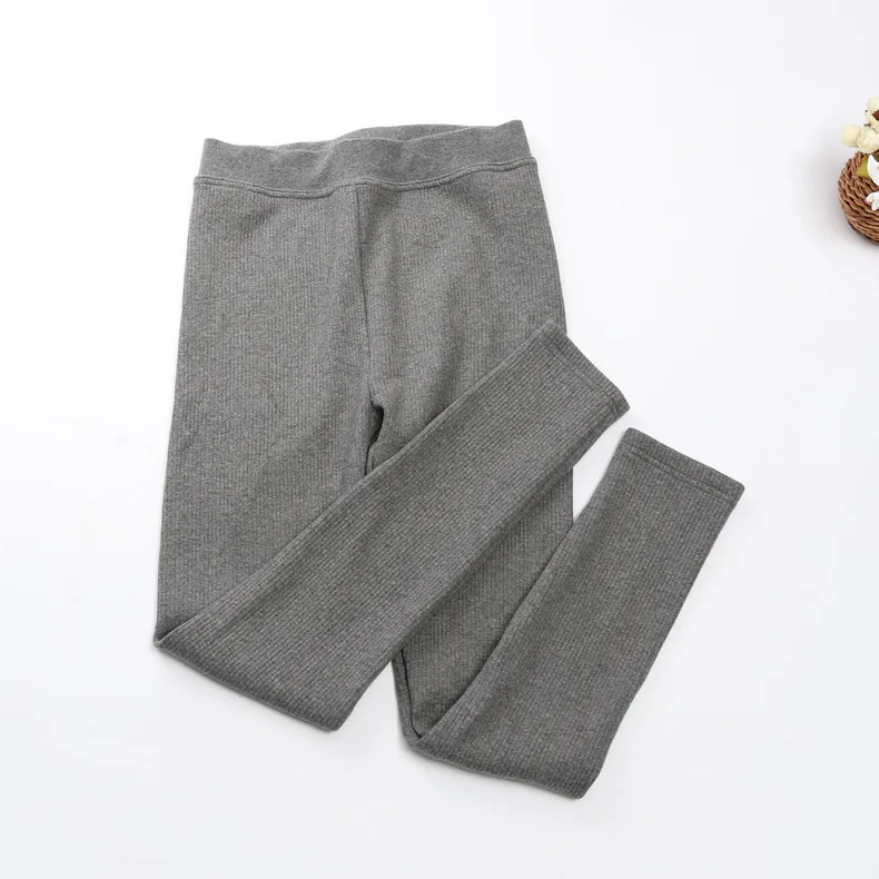 Женские зимние Бархатные леггинсы для тренировок, обтягивающие штаны с высокой талией, теплые флисовые плотные леггинсы для девочек, хлопковые Стрейчевые леггинсы для девушек - Цвет: Medium Grey