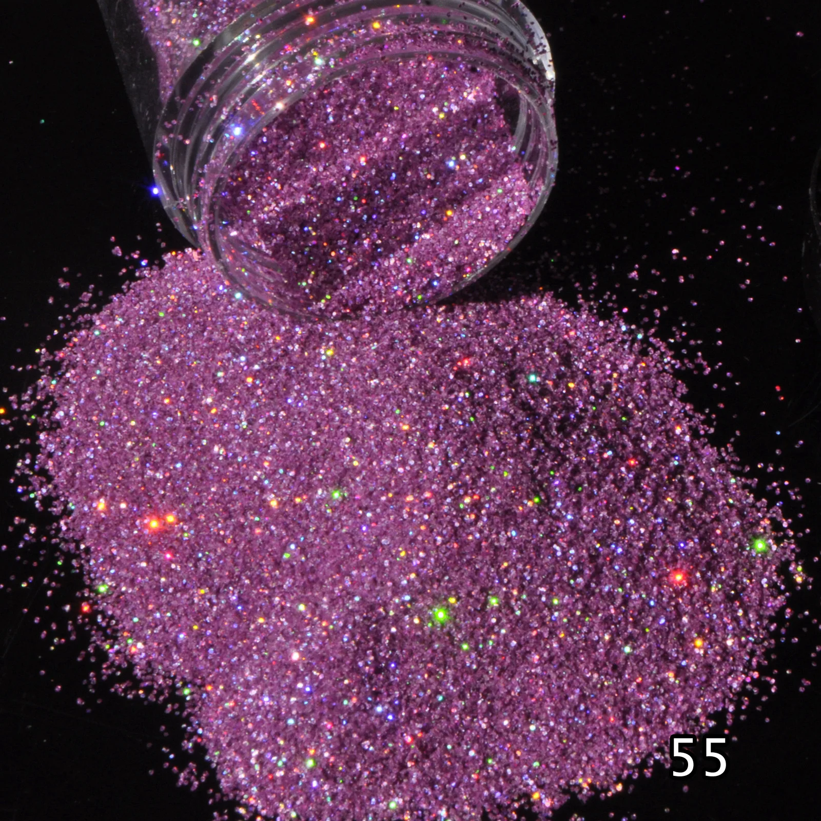 Черный голографический блестящий порошок пыль дизайн ногтей макияж лазер мелкие блестки порошок розовый порошок золотого блеска 5,5 г