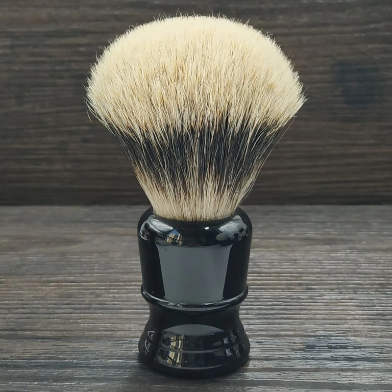 Dscosmetic 24mm Two Band Badger Hair Backbone Well Shaving Brush With Black Resin Handle Shaving Brush Aliexpress