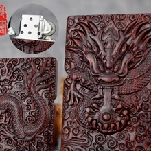 BYG 8style Дракон двухсторонний рельефный ручной работы палисандр резьба керосиновая зажигалка с zpo вставкой