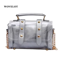 FGGS сумка-портфель женская сумка Прозрачная ПВХ сумка конфетного цвета сумка-тоут дизайнерская сумочка Bolsa сумка через плечо