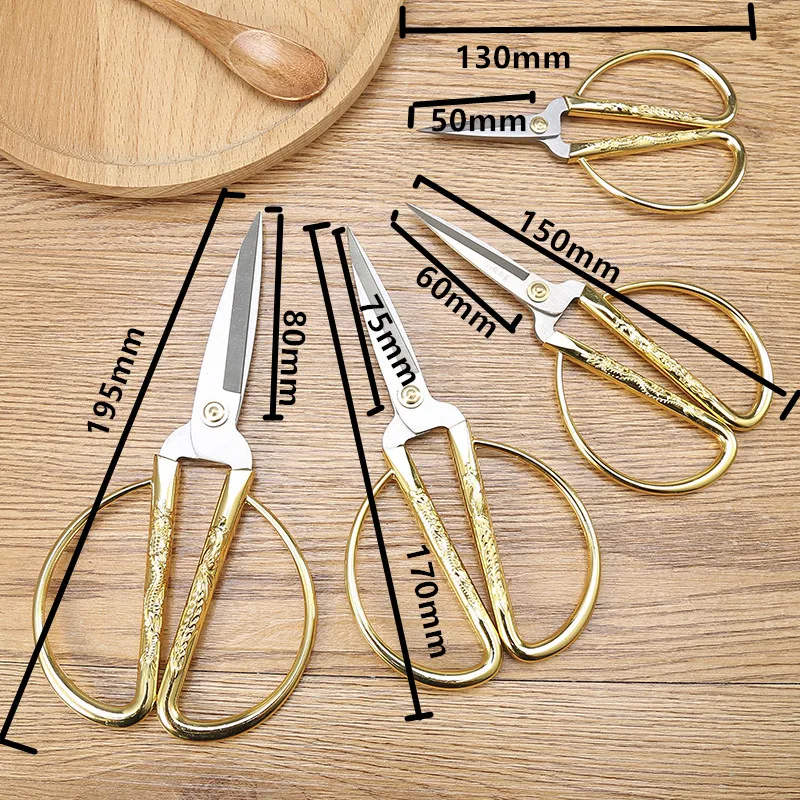 

Gold Plated Dragon Phoenix Sharp Scissors For Sewing And Home DIY Crafts,1PC