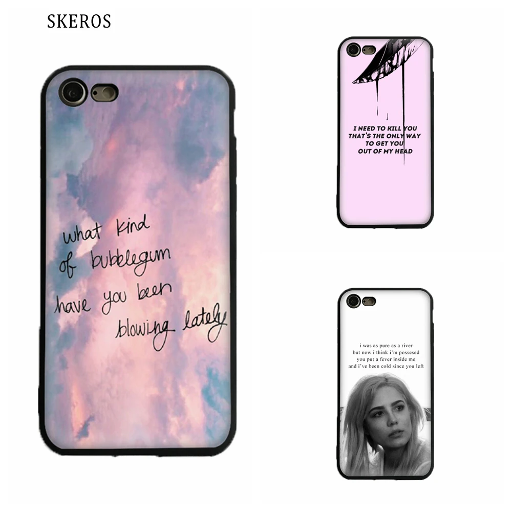 SKEROS Halsey Hurricane Lyrics силиконовый мягкий чехол для телефона Apple IPhone X 5 5S Se 6 S 7 8 Plus # ua07 |