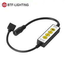  DC5-24V Mini 4 Keys LED Controller 5050 Single Color/RGB/RGBW/CCT/RGB+CCT 4pin/5pin/6pin LED Strip Light Controller 