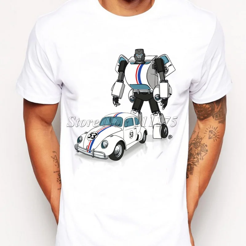 Мужская футболка с коротким рукавом Herbie Design модный юмористический топ принтом