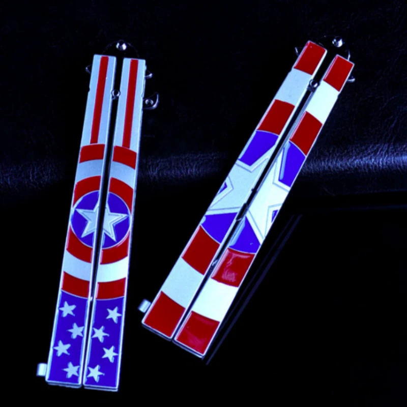 

PEGASI Captain America Not Butterfly Training Zinc Alloy Butterfly Knife Edge Not Butterfly Knife Edge Training Not Calamity Not