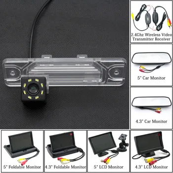 

8LED Car Night Vision Parking Rear View Camera 4.3" 5" Mirror LCD Monitor Wireless For Renault Koleos QM5 Nissan Cefiro Maxima