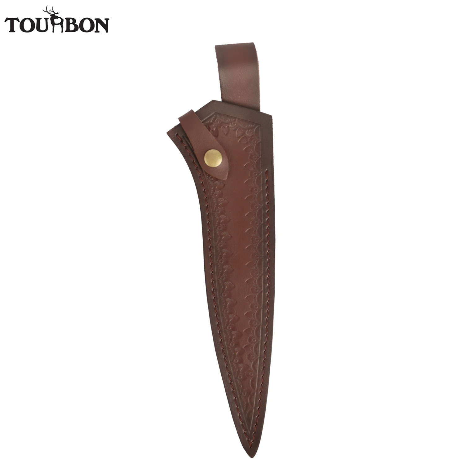 

Tourbon Hunting Blade Knives Sheath Cover Leather Knife Scabbard with Button Closure Belt Slot