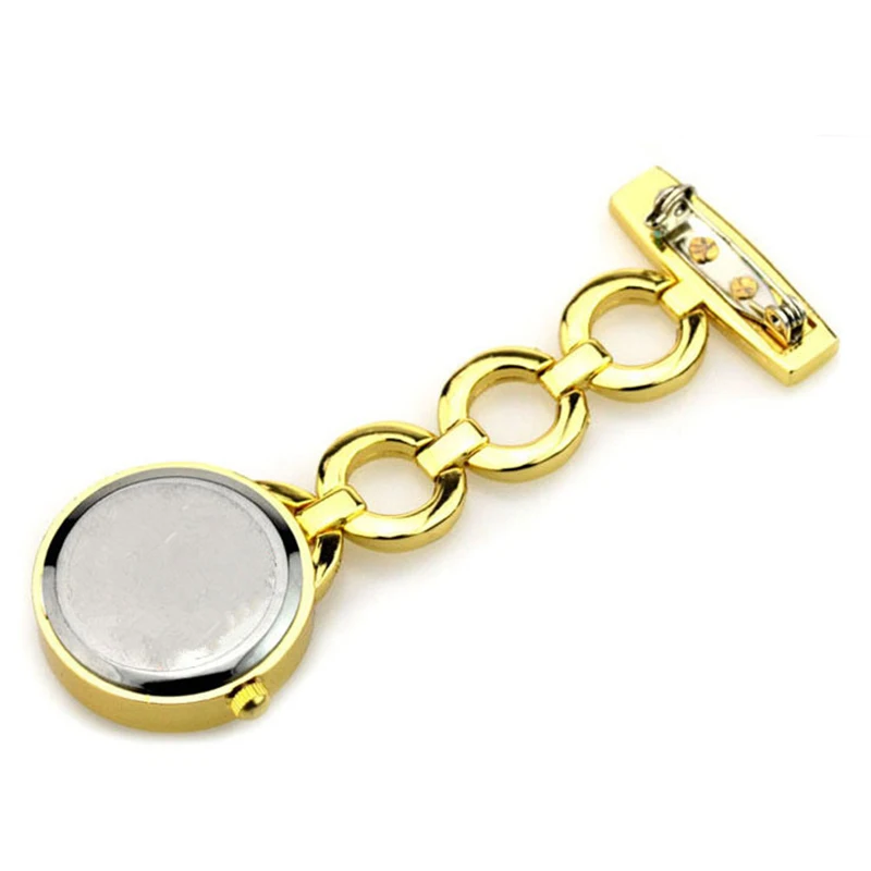 2 Colors Rhinestone Crystal Stainless Steel Watch Elegant Woman Lady Quartz Brooch Nurse Watch Women Gold Silver Luxury Watches