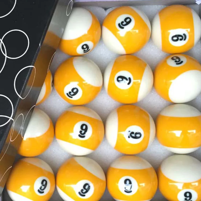 xmlivet 16pcs/lot Single Balls Standard 57.2mm Resin Billiards Pool Balls only NO8/NO9 design